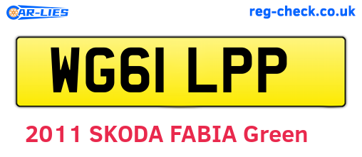 WG61LPP are the vehicle registration plates.