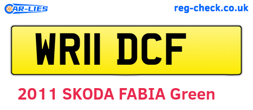 WR11DCF are the vehicle registration plates.