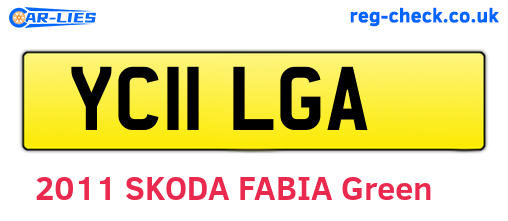 YC11LGA are the vehicle registration plates.