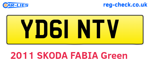 YD61NTV are the vehicle registration plates.