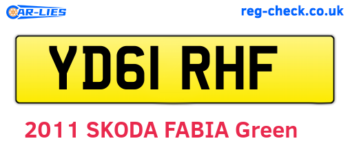 YD61RHF are the vehicle registration plates.