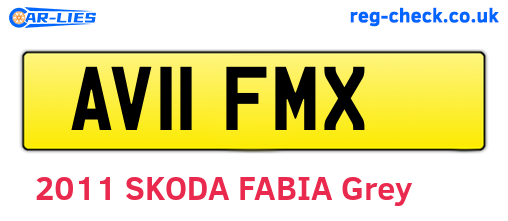 AV11FMX are the vehicle registration plates.