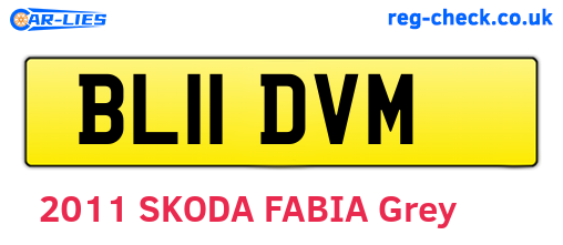 BL11DVM are the vehicle registration plates.