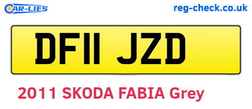 DF11JZD are the vehicle registration plates.