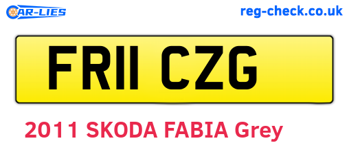 FR11CZG are the vehicle registration plates.