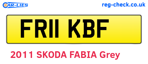 FR11KBF are the vehicle registration plates.