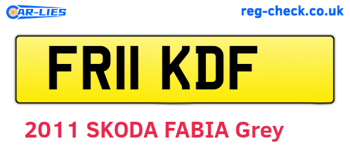 FR11KDF are the vehicle registration plates.