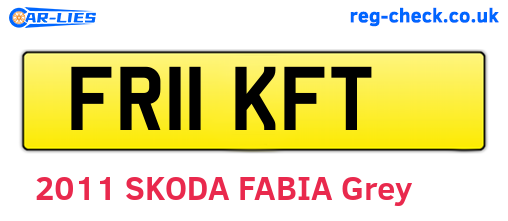 FR11KFT are the vehicle registration plates.