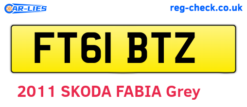 FT61BTZ are the vehicle registration plates.