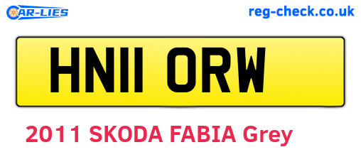 HN11ORW are the vehicle registration plates.