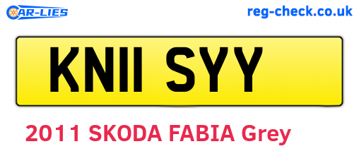 KN11SYY are the vehicle registration plates.