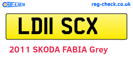 LD11SCX are the vehicle registration plates.