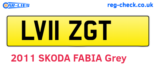 LV11ZGT are the vehicle registration plates.