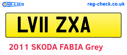 LV11ZXA are the vehicle registration plates.