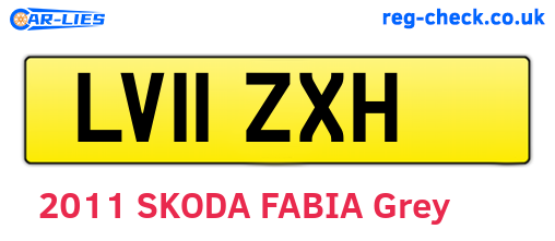 LV11ZXH are the vehicle registration plates.