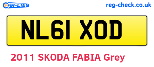 NL61XOD are the vehicle registration plates.