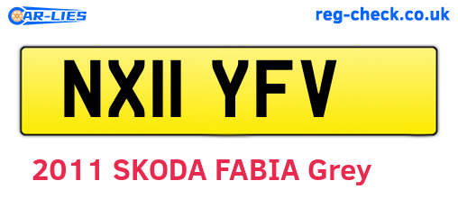 NX11YFV are the vehicle registration plates.
