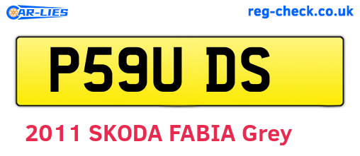 P59UDS are the vehicle registration plates.
