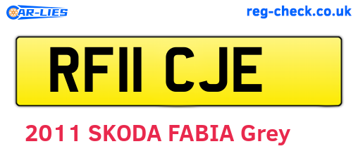 RF11CJE are the vehicle registration plates.