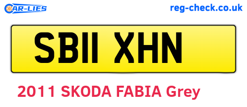 SB11XHN are the vehicle registration plates.