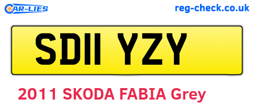 SD11YZY are the vehicle registration plates.