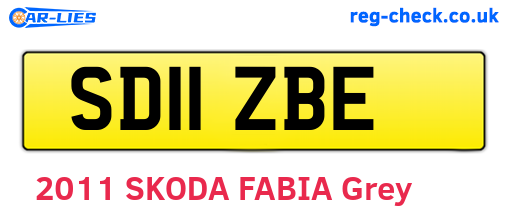 SD11ZBE are the vehicle registration plates.