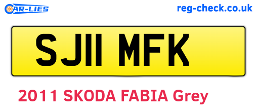 SJ11MFK are the vehicle registration plates.