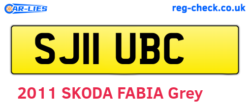 SJ11UBC are the vehicle registration plates.