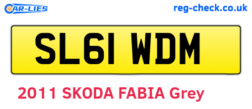 SL61WDM are the vehicle registration plates.