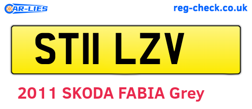 ST11LZV are the vehicle registration plates.