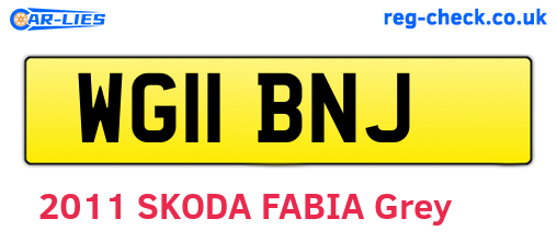 WG11BNJ are the vehicle registration plates.