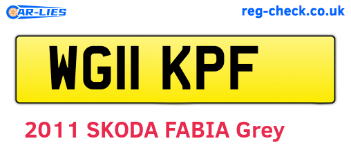 WG11KPF are the vehicle registration plates.