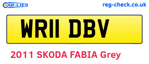 WR11DBV are the vehicle registration plates.