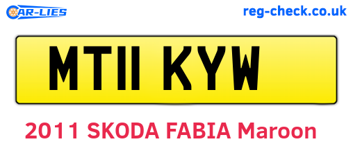 MT11KYW are the vehicle registration plates.