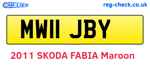 MW11JBY are the vehicle registration plates.