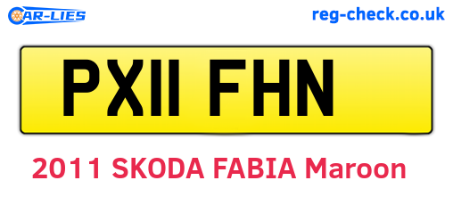 PX11FHN are the vehicle registration plates.