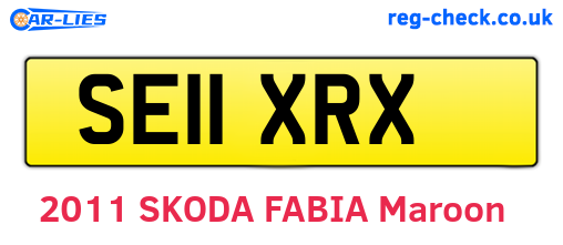 SE11XRX are the vehicle registration plates.