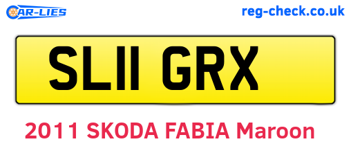 SL11GRX are the vehicle registration plates.