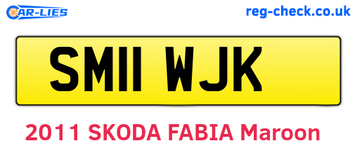 SM11WJK are the vehicle registration plates.