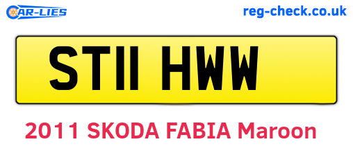 ST11HWW are the vehicle registration plates.