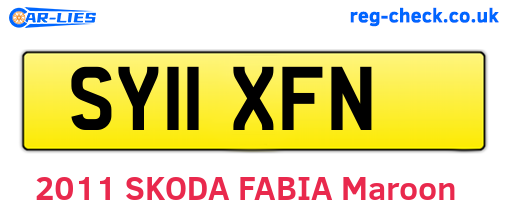 SY11XFN are the vehicle registration plates.