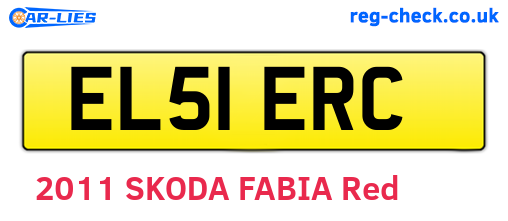 EL51ERC are the vehicle registration plates.