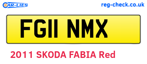 FG11NMX are the vehicle registration plates.