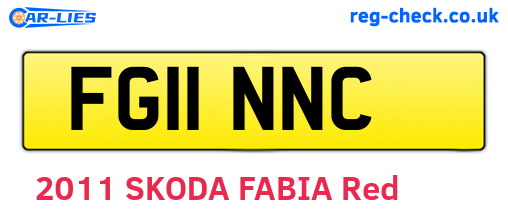 FG11NNC are the vehicle registration plates.