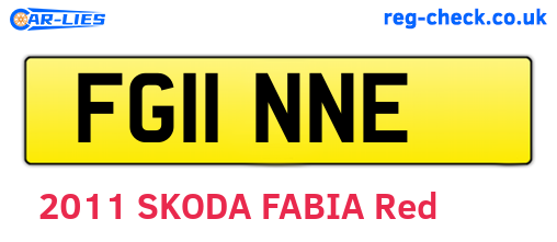 FG11NNE are the vehicle registration plates.