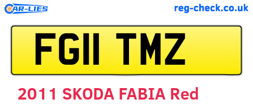 FG11TMZ are the vehicle registration plates.