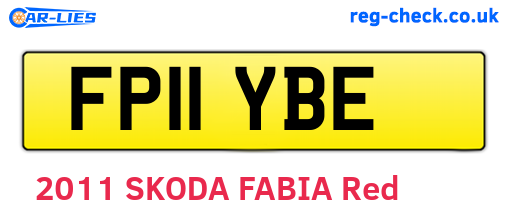 FP11YBE are the vehicle registration plates.