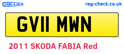 GV11MWN are the vehicle registration plates.