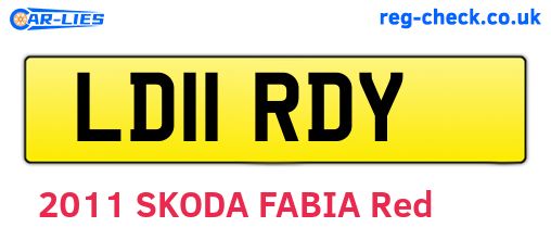 LD11RDY are the vehicle registration plates.