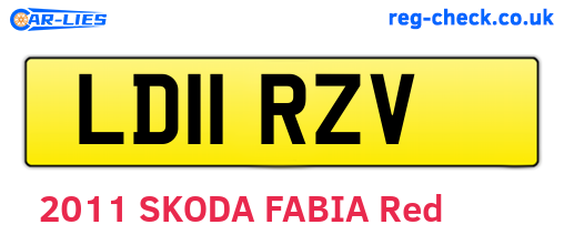 LD11RZV are the vehicle registration plates.